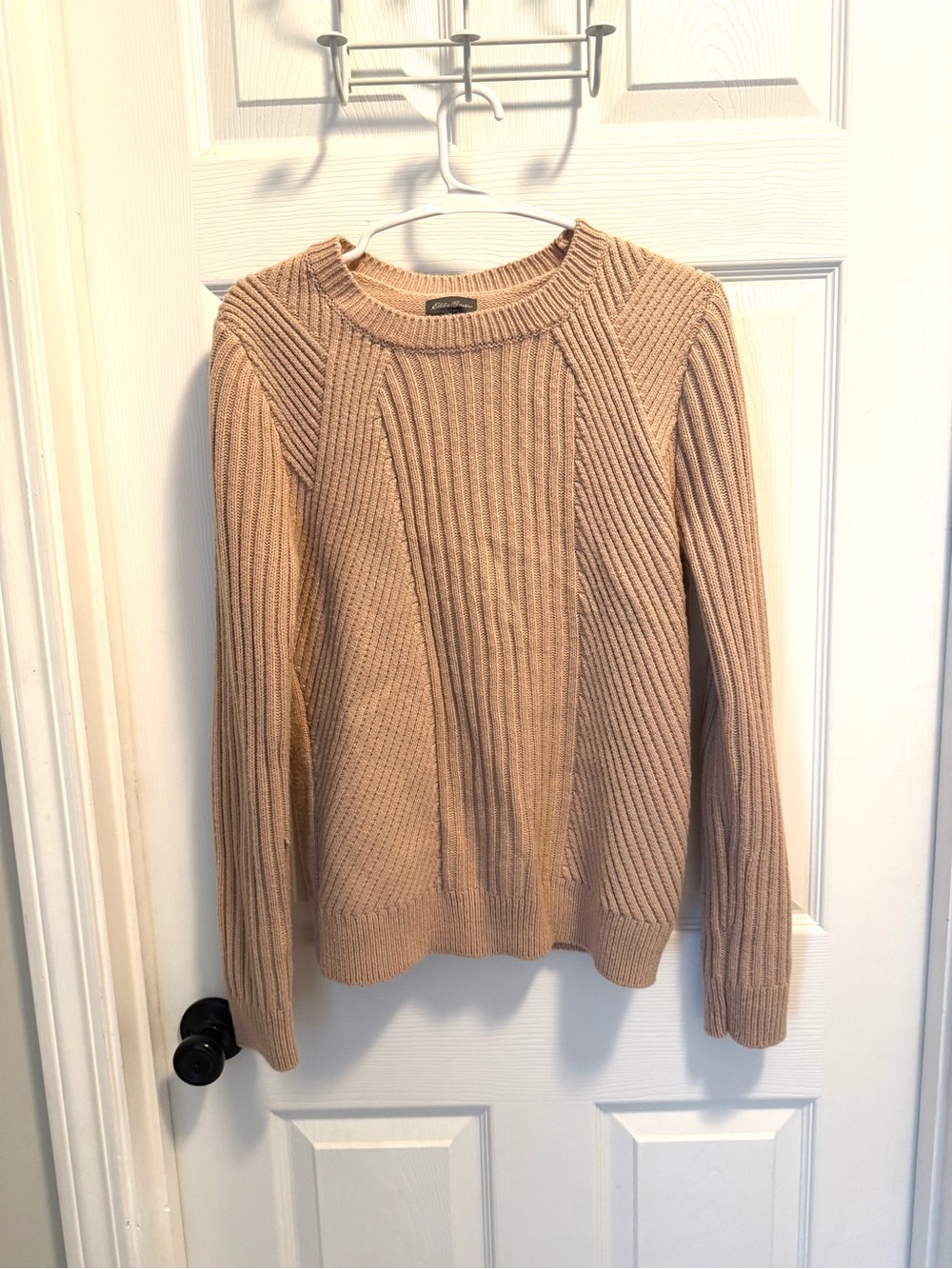 Eddie Bauer Ribbed Crewneck Sweater - Light Tan